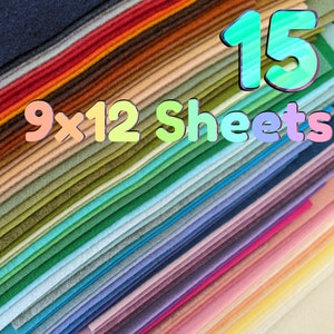 Merino Wool Blend Felt - You Choose 15 9x12 Sheets