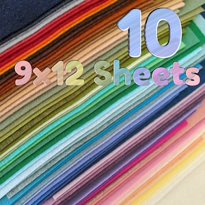 Merino Wool Blend Felt - You Choose 10 9x12 Sheets