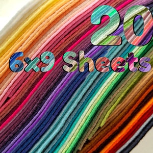 Merino Wool Blend Felt - You Choose 20 6x9 Sheets