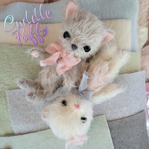 Cuddle Puffs - Kitty and Bear - PDF Pattern