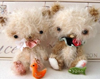 Mohair Animals - Bunny, Bear, Puppy and Kitten pdf Pattern - Instant Download