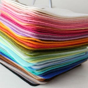 PURE Merino Wool Felt 5 - 8x12 Sheets