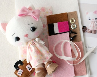 Marshmallow Kitten Pattern Kit