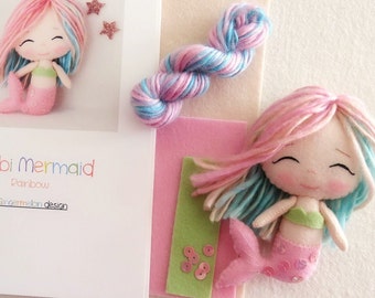 Rainbow - Chibi Mermaid Pattern Kit