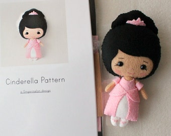 Cinderella Pattern Kit - Medium Skin, Pink Dress