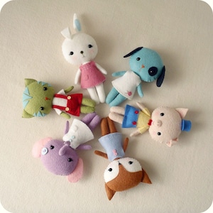 Pocket Pets pdf Pattern - Set of Six