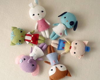 Pocket Pets pdf Pattern - Set of Six