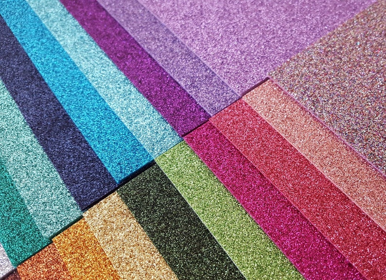 You Choose ColourSize Priced per Sheet Sparkly Glitter Felt