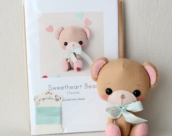 Treacle Sweetheart Bear Pattern Kit (PURE Felts)