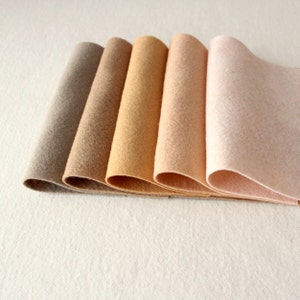 Skin Tones Merino Wool Blend Felt 5 6x9 Sheets image 4