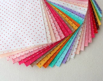 Polka Dot Felt - You Choose 5 6x9 inch sheets