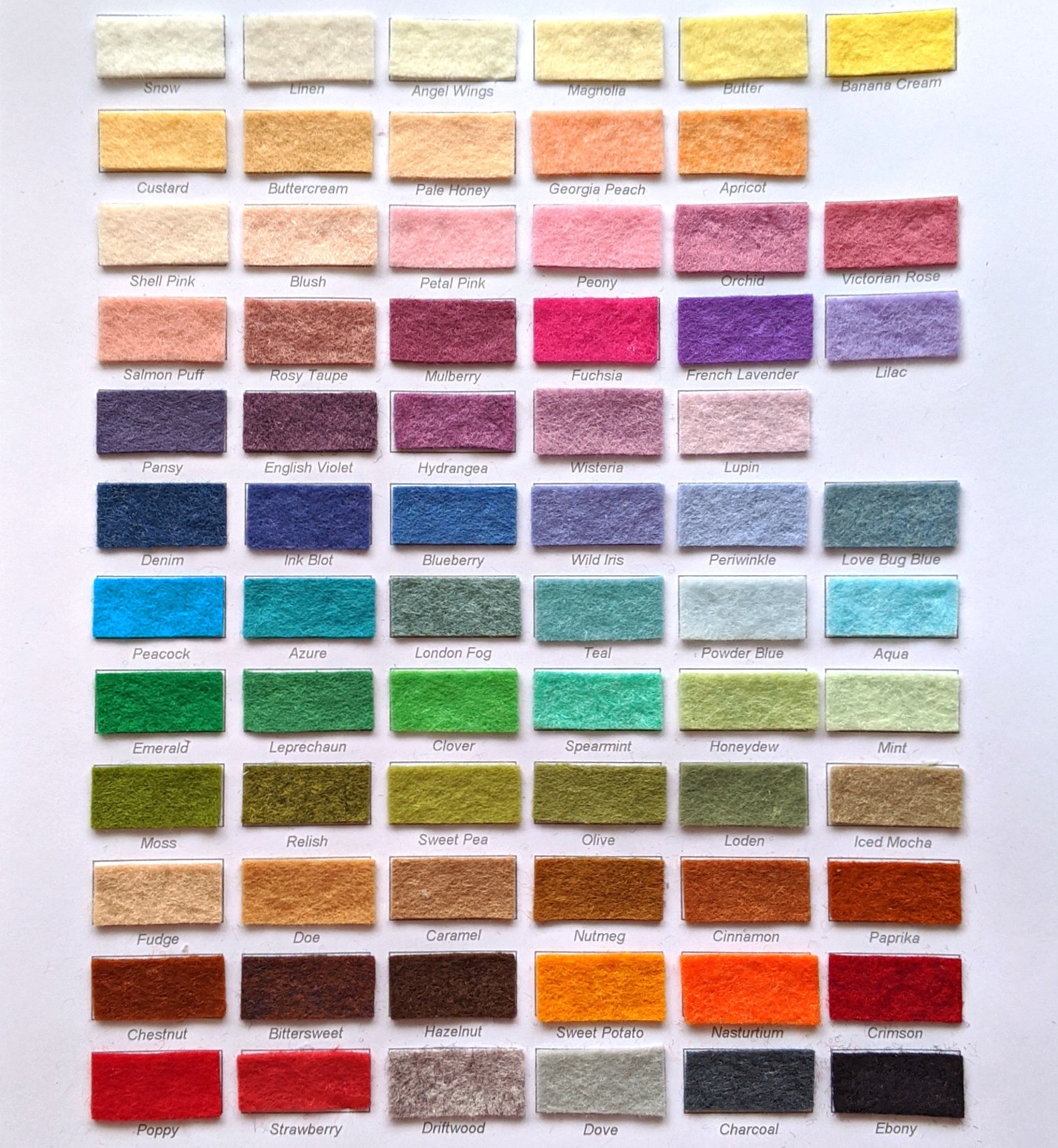 Merino Wool Blend Felt You Choose 10 9x12 Sheets Etsy