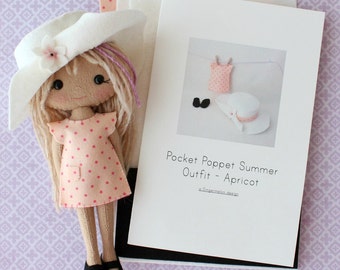 Summer Outfit Pattern Kit for Pocket Poppets - Apricot