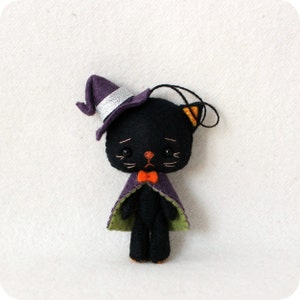 Halloween Itty Bitty Vampire and Witch Kitties pdf Pattern image 5