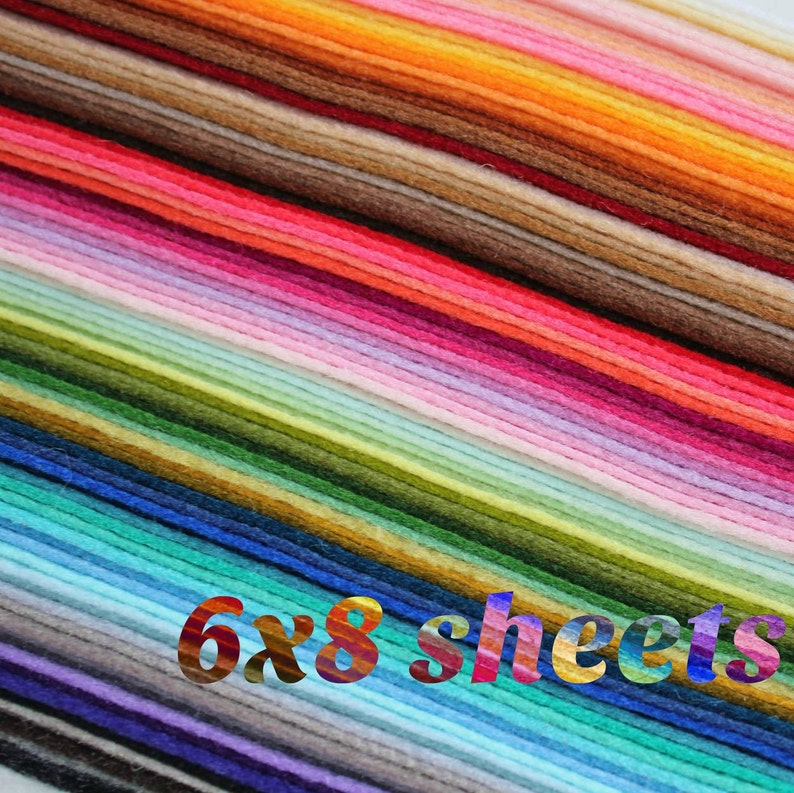 PURE Merino Wool Felt 15 6x8 Sheets Etsy Canada