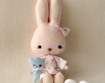 Bunnycup and Tedward pdf Pattern - Instant Download