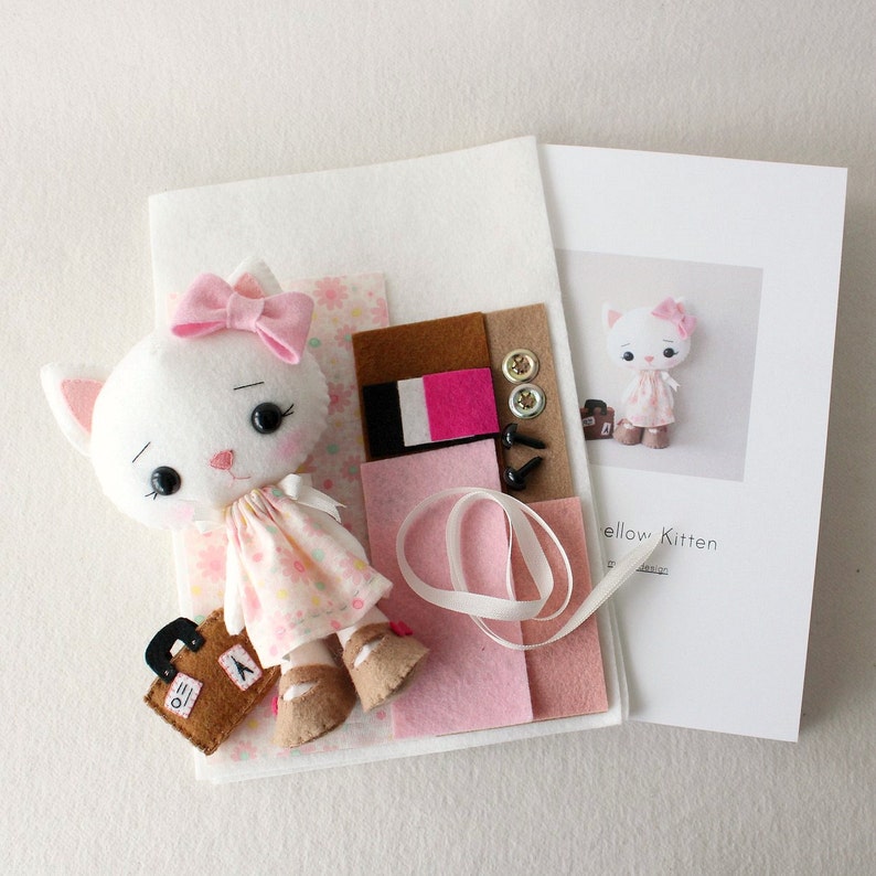 Marshmallow Kitten Pattern Kit Etsy