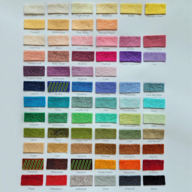 Merino Wool Blend Felt You Choose 20 9x12 Sheets image 2