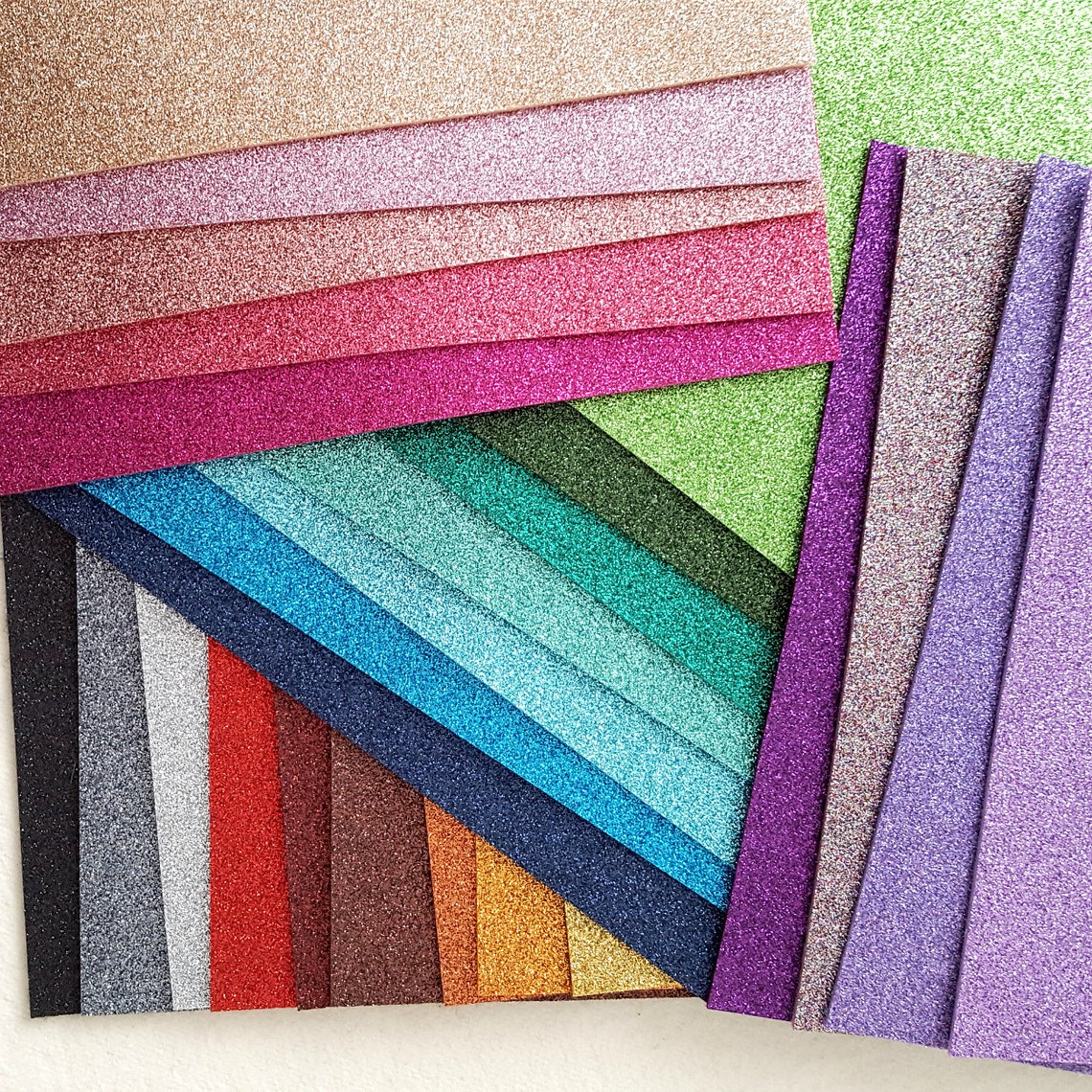 Sparkly Glitter Felt You Choose Colour/Size Priced per Etsy