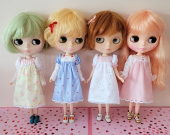Patrón de vestido delicado para muñecas Blythe - Descarga instantánea en PDF