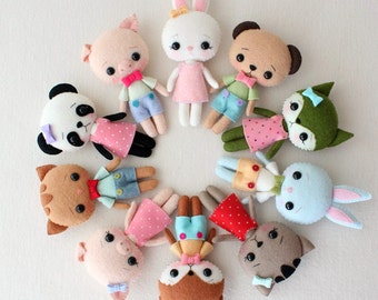 Pocket Pets pdf Pattern - Complete Set of 5