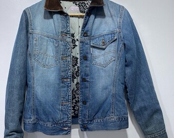 Vintage Y2K PAUL SMITH Women Pink Label Denim Jacket