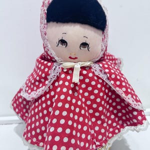 Vintage Little Red Riding Hood Grandma Wolf Topsy Turvy Flip Doll