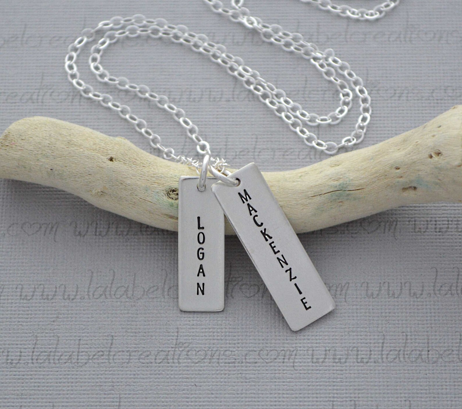Personalized Necklace Name Tag Necklace Sterling Silver Etsy