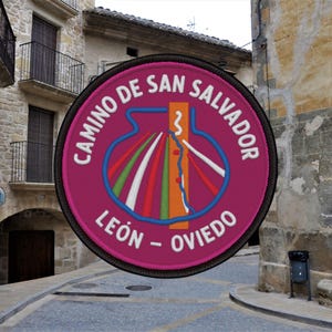 El Camino de San Salvador Camino de Santiago Iron-On Patches With The Way Design Buen Camino gift Way of Saint James Camino del Salvador