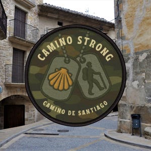 Camino de Santiago Military Patch: Iron-On Pilgrim Gift