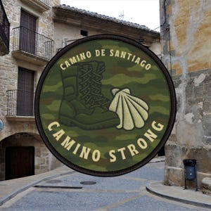 Camino de Santiago Military Patch: Iron-On Pilgrim Gift