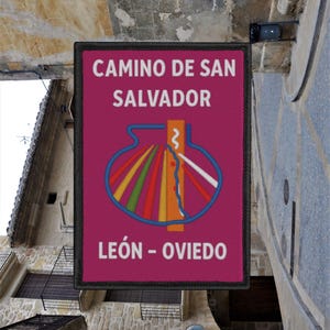 El Camino de San Salvador Camino de Santiago Iron-On Patches