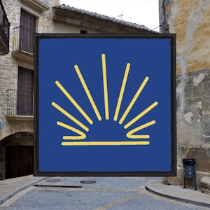 Camino de Santiago Iron-On Patches With Simple Pilgrim Scallop Shell Buen Camino gift Way of Saint James Sankt Jakobsleden Der Jakobsweg