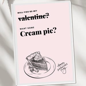 Quer uma torta de creme? - Cartão de Dia dos Namorados para Ele - Ambíguo e Moderno - Perfeito para Namorado ou Marido - Digital para Adultos