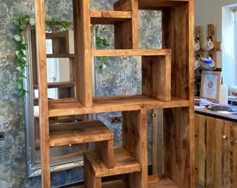 Rustic Bespoke Handmade Shoe Rack, Bookcase Made From Reclaimed Pine