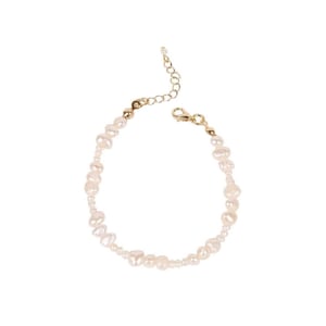 Gold Pearl Bracelet, Freshwater Pearl Jewelry, Dainty Bracelet, Adjustable Bracelet, Gift for Her, Elegant Jewelry, Handmade Jewelry