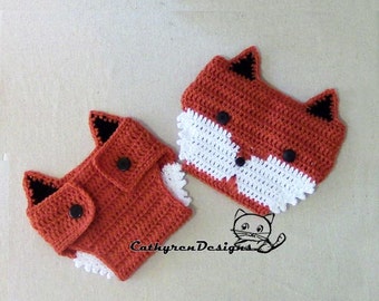 Baby Fox Diaper Cover- INSTANT DOWNLOAD Crochet Pattern