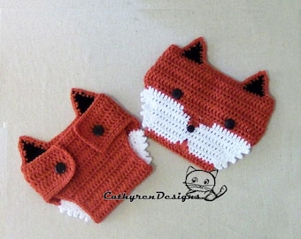 Baby Fox Diaper Cover- INSTANT DOWNLOAD Crochet Pattern