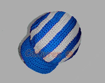 Bike Cap, Sports Cap - Sizes Baby to Preteen,INSTANT DOWNLOAD Crochet Pattern