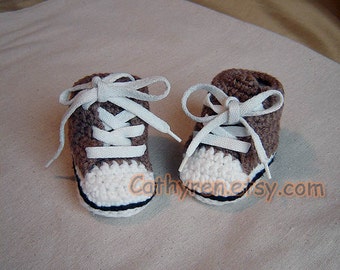 High Top Baby Booties, Sneakers, Sports Shoes -INSTANT DOWNLOAD Crochet Pattern