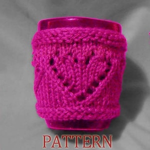 4 Knitting Patterns: 2 Cup Cozies and 2 Headbands (INSTANT DOWNLOAD Knitting pattern)