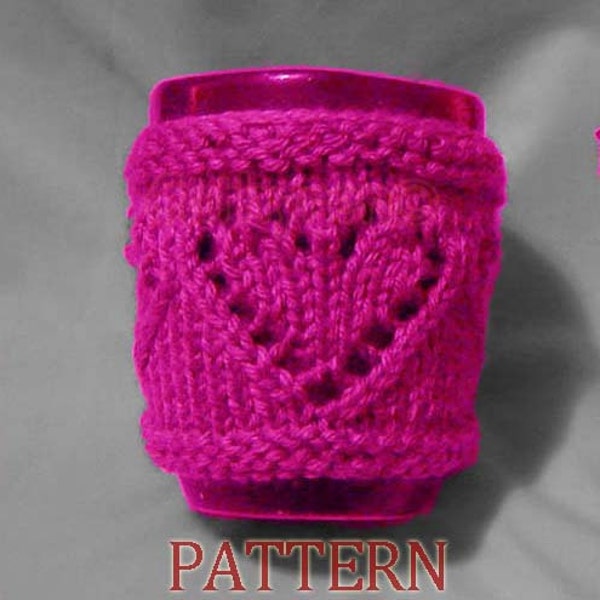 4 Knitting Patterns: 2 Cup Cozies and 2 Headbands (INSTANT DOWNLOAD Knitting pattern)