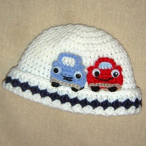 Crochet Appliques-Cartoon Car, Beetle Car, Bike INSTANT DOWNLOAD PDF Patterns image 2