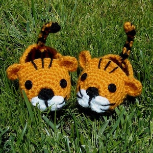 Botines de tigre para bebé, accesorio fotográfico - DESCARGA INSTANTE Patrón de ganchillo