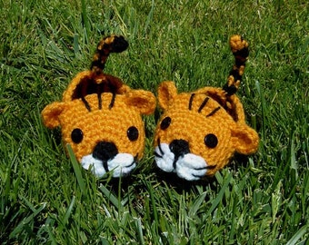 Baby Boy Tiger Booties, Photo prop - INSTANT DOWNLOAD Crochet Pattern