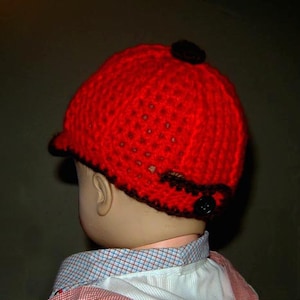 Football Cap, Baseball Cap Newborn, Baby, Toddler, INSTANT DOWNLOAD Crochet Pattern image 2