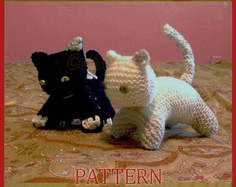 Playful cats, kittens - INSTANT DOWNLOAD Knitting pattern