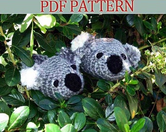 Baby Koala Bear Booties INSTANT DOWNLOAD Crochet Pattern