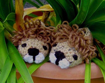 Baby Boy Lion Booties - INSTANT DOWNLOAD Crochet Pattern