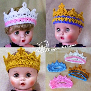 Diadème de princesse / Couronne de prince, bébé-adulte, modèle de crochet de téléchargement instantané
